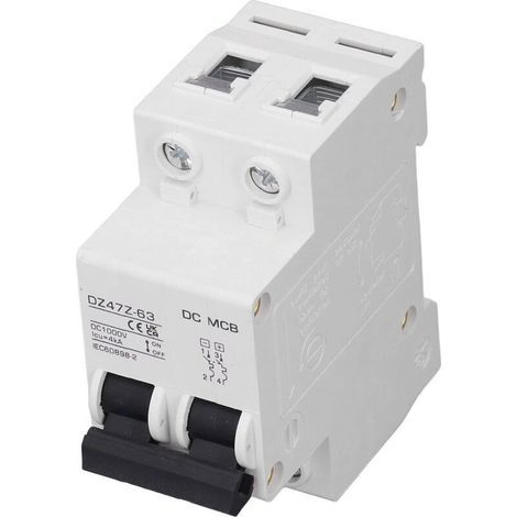 Disjoncteur Photovoltaïque, Disjoncteur CC, Système Magnétique, Arc d'extinction Auxiliaire 1000V pour Moto électrique (50A) (1/4)