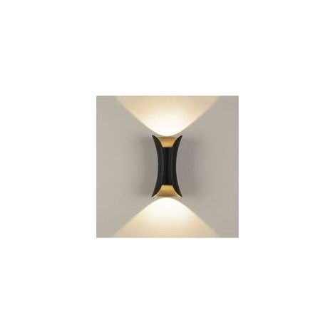Applique murale LED 10W extérieur intérieur spots applique murale lumière extérieure moderne en aluminium IP65 up down spot lumière blanche chaude applique murale extérieure noir pour salon chambre (1/4)
