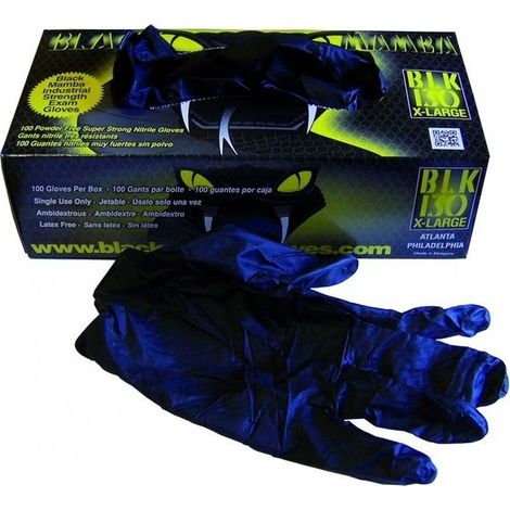 Guanti Monouso in Nitrile Black Mamba GBM Confezione 100 Guanti - size L