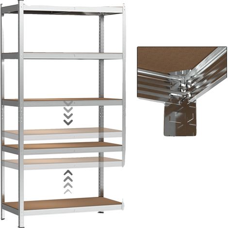 Étagère de rangement, étagères réglables, haute capacité de charge, Étagère (1/2)