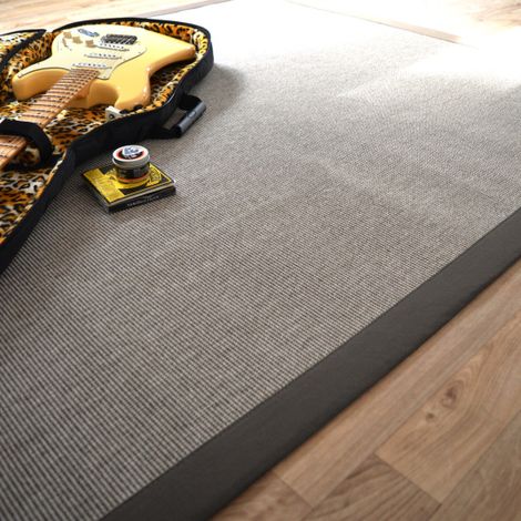 Tapis intérieur / extérieur - Mahé silver - Ganse anthracite - 140 x 200 cm (1/5)