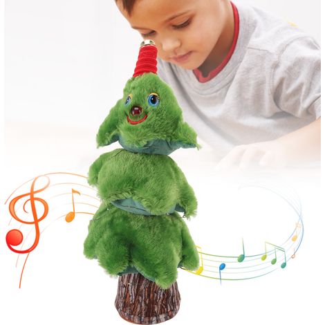 Árbol de Navidad musical y animado con 8 canciones [Árbol de Navidad LED danzante] [Plástico/Algodón/Poliéster] [37 cm] [Para familia/amigos/niños] [Pilas no incluidas] (1/5)