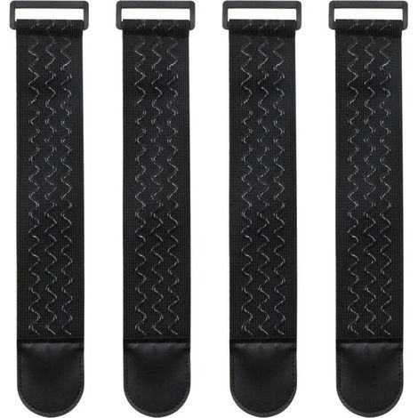 Sangle Elastique avec Silicone Antidérapant - Attache Cable Fermoir Réutilisable Polyvalents Organisateur Rangement pour des Rallonges Câbles Cordes Tuyaux D’arrosage Vélos Bagages, 4 Pièces (1/4)