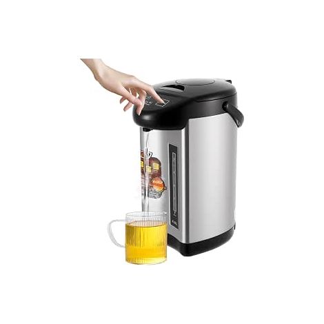 Distributeur d'eau chaude 4 L Bouilloire Bouilloire Thermopot Distributeur électrique d'eau chaude thermos 750 W (Noir) (1/5)