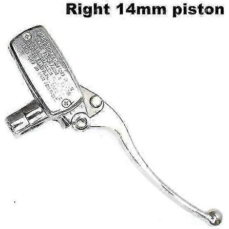 Maître-cylindre de frein et levier d'embrayage de 25 mm pour moto Suzuki Intruder 800 1500, Honda Valkyrie GL 1500 VT Shadow, Kawasaki Vulcan, système de freinage pour véhicule (droit, argent, 14) (1/5)