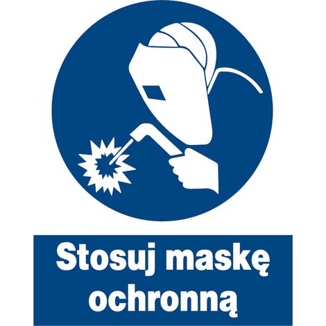 ZNO-23 - Segnale di sicurezza e salute sul lavoro - Indossare una maschera protettiva