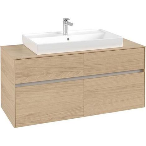 VB Waschbeckenunterschrank Collaro C08700 1200x548x500mm Eckig Nordic Oak (1/3)