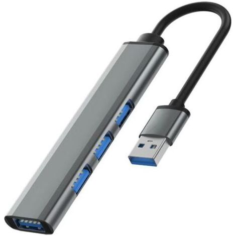 Hub USB Adaptateur multiport 4 en 1 avec 1 Port USB 3.0 hubs USB 3 Ports USB 2.0 pour Les Ordinateurs Portables Macbook Pro Windows et Autres appareils à Interface (1/5)