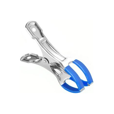 10 clips metálicos para cubiertas de piscina, con placas protectoras, aptos para piscinas elevadas, 11 cm. (1/5)