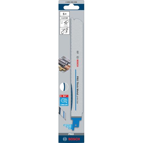 BOSCH S1137HBF (pkt of 5) Thick metal precise 225mm