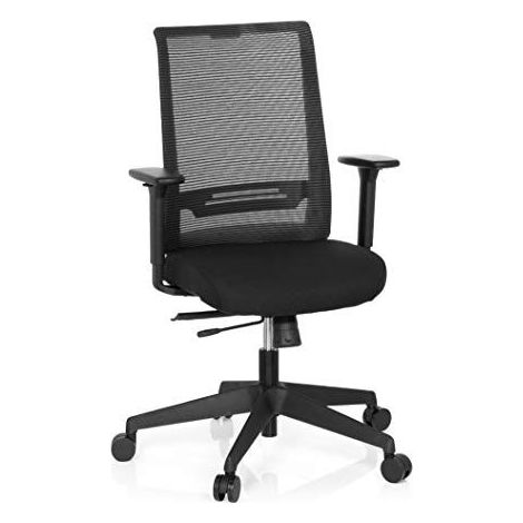 Chaise de bureau / chaise bureau CONISTON tissu noir hjh OFFICE