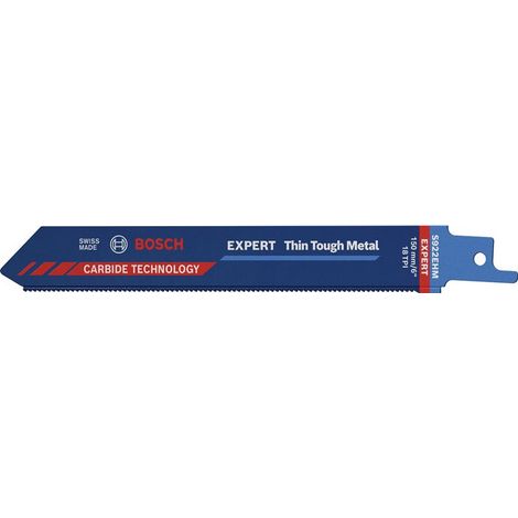 Lame de scie sabre Expert Thin Tough Metal L.150mm B.19mm TPI 18 1.4mm 3 Unités