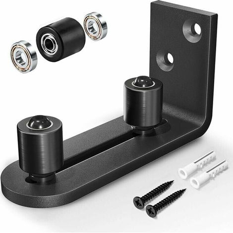 Sliding Barn Door Bottom Guide Adjustable Ball Bearing Wall Mount System Flush Flat Bottom Design LOY (1/4)