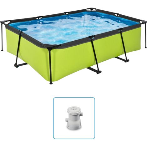 Piscine EXIT Lime 220x150x65cm avec pompe filtrante - Verte (1/5)