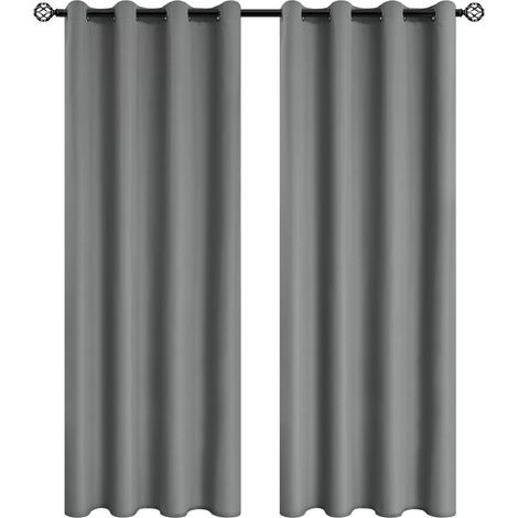 Rideau occultant, doublure noire, isolant thermique et anti-UV, 1 pièce, 100 × 160 cm (1/5)