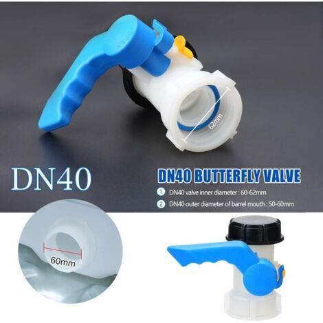 NALOOKAMIC  Vanne Cuve 1000L Plastique, Adaptateur IBC 60mm S60x6 Adaptateur Universel pour Cuve 1000 litres--TRIMEC