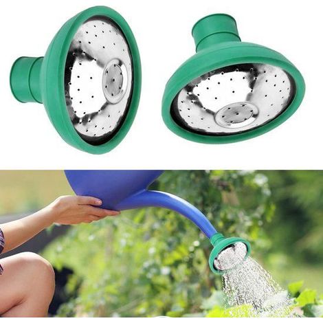 2 pommeaux de douche de jardin, universel métal-caoutchouc, pommeau arrosage doux, 8,5 x 6 cm, pour plantes en pot et semis (1/5)