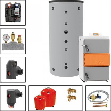 Solarbayer Holzvergaserset HVS E 40-1B Variante B mit 1xSLS-2200S Pufferspeicher (1/5)