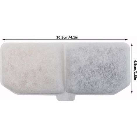 Filtre Fontaine À Eau - Charbon Actif Noix De Coco - Pour Chat Et Chien - 10,5 x 4,5 cm - Lot De 16 (1/5)