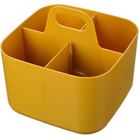 Panier de rangement multifonctionnel - un panier en plastique empilable avec une poignée, idéal pour ranger les cosmétiques (1/5)