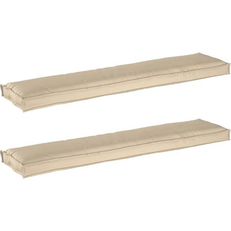 Set di Cuscini per Pallet 2 pcs Beige 180 x 40 x 8 cm vidaXL (1/4)
