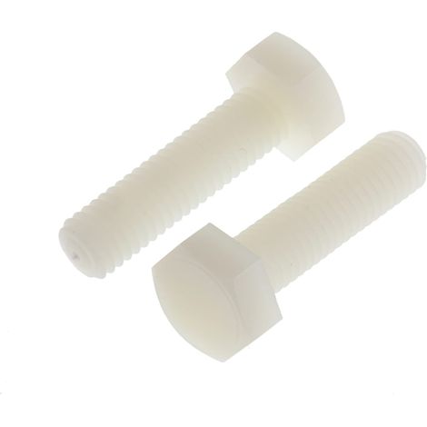 Vis à tête hexagonale Nylon, M8 x 30mm ( Prix pour Sachet de 50 )