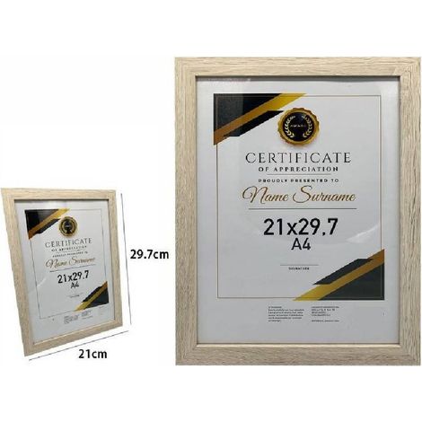 Cadre Photo Toile A4 21x29.7 Cm Motif Bois Clair 70779