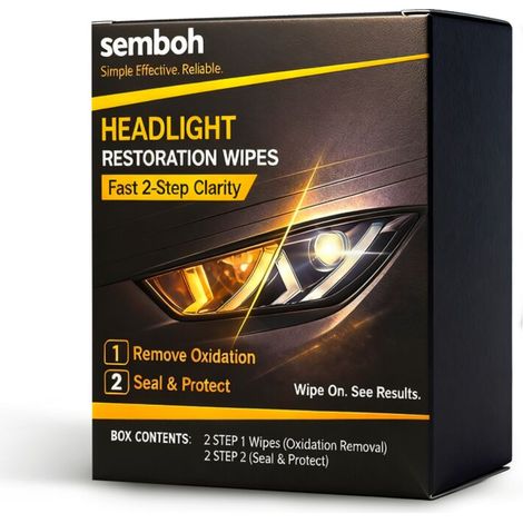 Kit de restauration de phare de voiture en céramique, pas de ponçage, élimine le jaunissement et la nuageuse, rétablit la clarté pour aimer le nouveau look, aucun outil électrique nécessaire