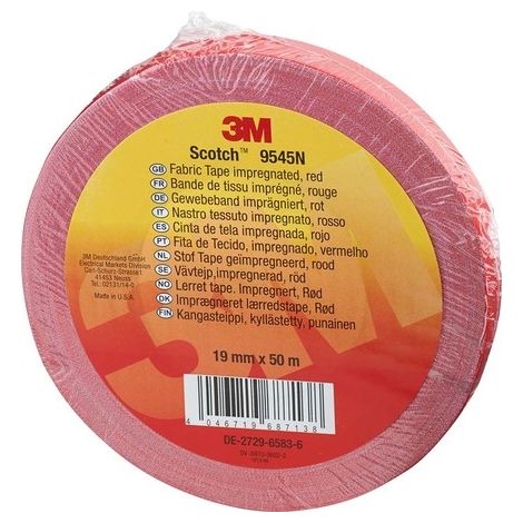 Cinta de tela impregnada Scotch 19 mm x 50 m roja