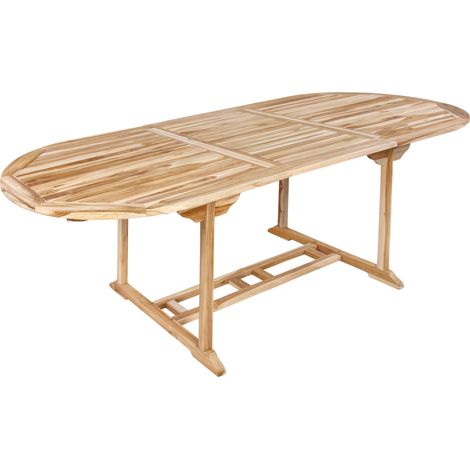 TEAK Gartentisch ausziehbar Teakholz 180 - 240 cm ARUBA (1/5)