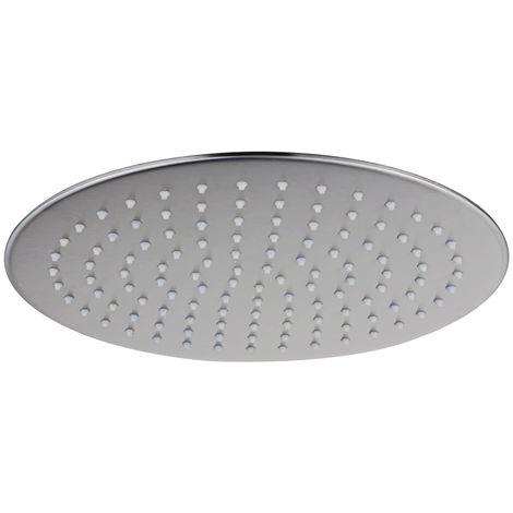 Fortifura Calvi Pommeau de douche 25cm rond 6mm Inox brossé (1/5)