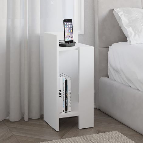 Decortie Elos Modern Bedside Table Left Module - White (1/4)