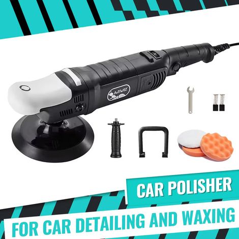 Polisseuse rotative automobile 6 pouces, 1000–3800 tr/min, 6 niveaux de vitesse, pour polissage carrosserie, cire et correction peinture
