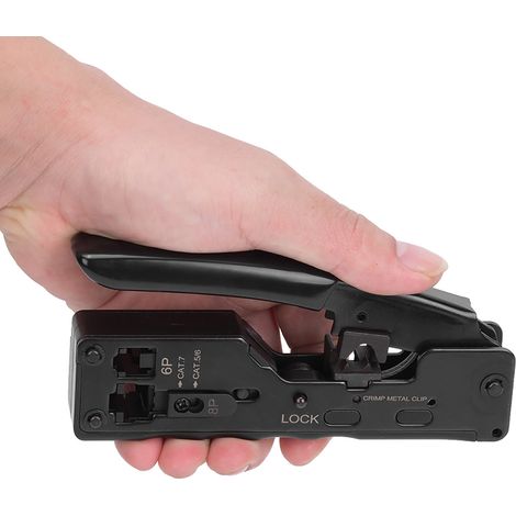 Multifunktionales Crimpwerkzeug für Netzwerkkabel für RJ-Stecker 8P 6P RJ45 RJ12/11 (1/5)