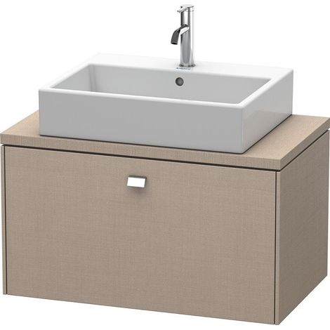 BRIOSO mobile consolle basso con maniglia cromata 442x820x480mm lino