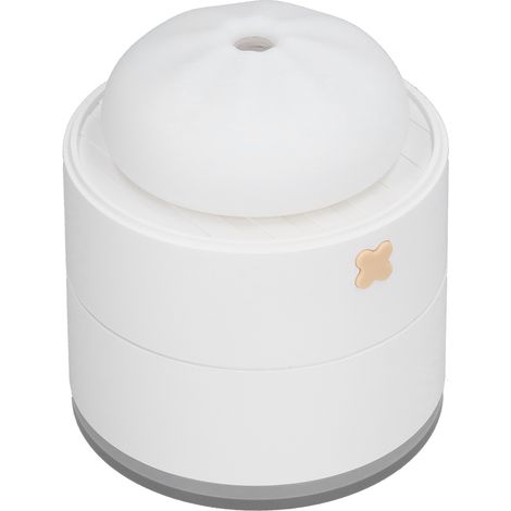 Humidificateur d'air en forme de petit pain vapeur 400 ml, 2 vitesses réglables, alimentation USB, blanc (1/5)
