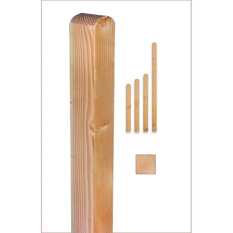 Rundkopfpfosten Douglasie roh 9x9x190 cm