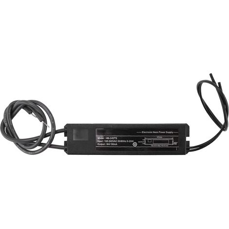 [KK] Transformateur électronique d'alimentation pour enseigne lumineuse Hb-C02Te 3 kV 30 mA 5-25 W Compatible avec toutes les tailles d'enseignes lumineuses en verre (1/5)