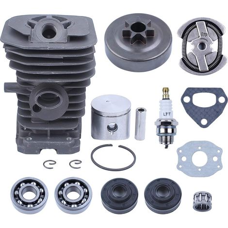Kit de piston, cylindre moteur de 38 mm, tambour, joint d'arbre pour Husqvarna 142 141 137 136 Pièces moteur tronçonneuse (1/5)