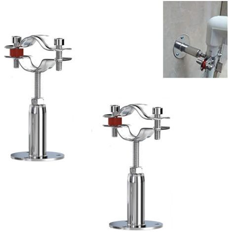 RHG 2Pcs Acier Inoxydable Colliers De Serrage à Support De Tuyau RéGlable, Support De Tuyau à Montage Mural,Pour Un DiamèTre De 32-34MM, Pour La Fixation De Tuyaux, De Tubes, De Tiges Etc. (1/4)