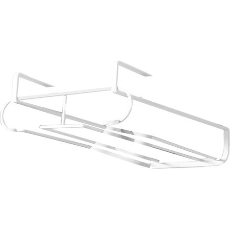 Porte-verres à vin sous placard sans perçage polyvalent en métal suspendu rangement (1/4)