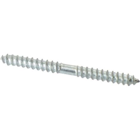 Vis à bois 2 filets INVENTIV - Acier zingué - 4x25 mm