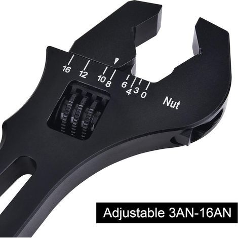 Performance Car Wrench — Adjustable (3AN–16AN), Aluminum Alloy, Adjustable Spanner, Performance Car Accessory, Repair Tool (1/4)