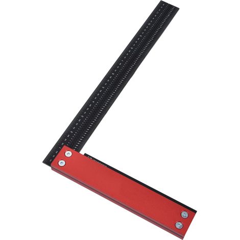 Règle de menuisier de 30 cm (12 pouces) - Équerre de charpentier précise en forme de L - Outil de mesure d'angle droit (1/5)