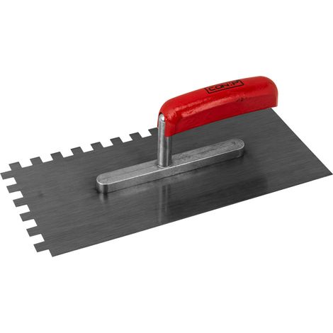 CON P Zahnglättekelle 280 x 130 mm, Zahnung 10 x 10 mm Stahl Fliesenwerkzeug