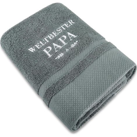 Badetuch Weltbester Papa bestickt Vatertagsgeschenk 50x100cm (1/5)