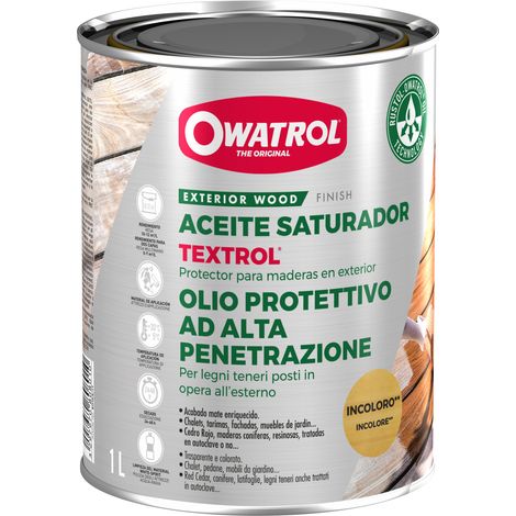 Saturador exterior para madera blanda y autoclaves Owatrol TEXTROL® Roble dorado (ow11) 1 litro