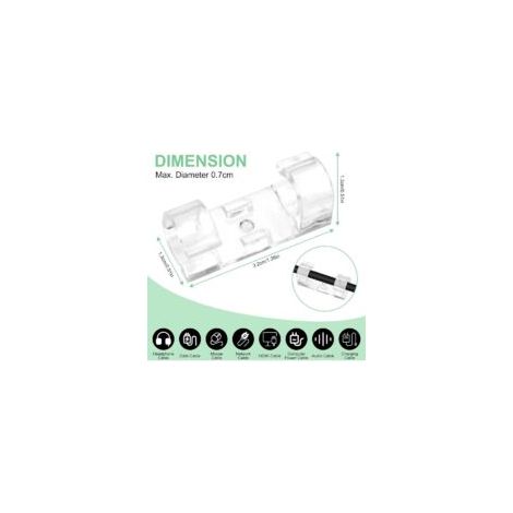 40 clip per cavi, fascette adesive per cavi, organizer per cavi, clip autoadesive per cavi da scrivania - Crezuo