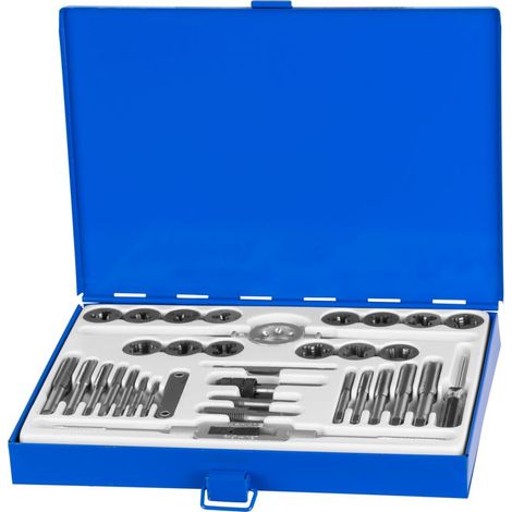 Satz Gewindebohrer und Schneideisen Strend Pro SX1436, HSS, 33-teilig, M3-M12 (1/2)