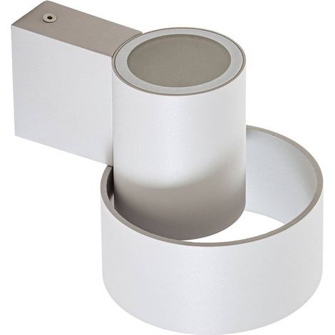 Lucande Lámpara de pared exterior 'Elune' en Gris Aluminio